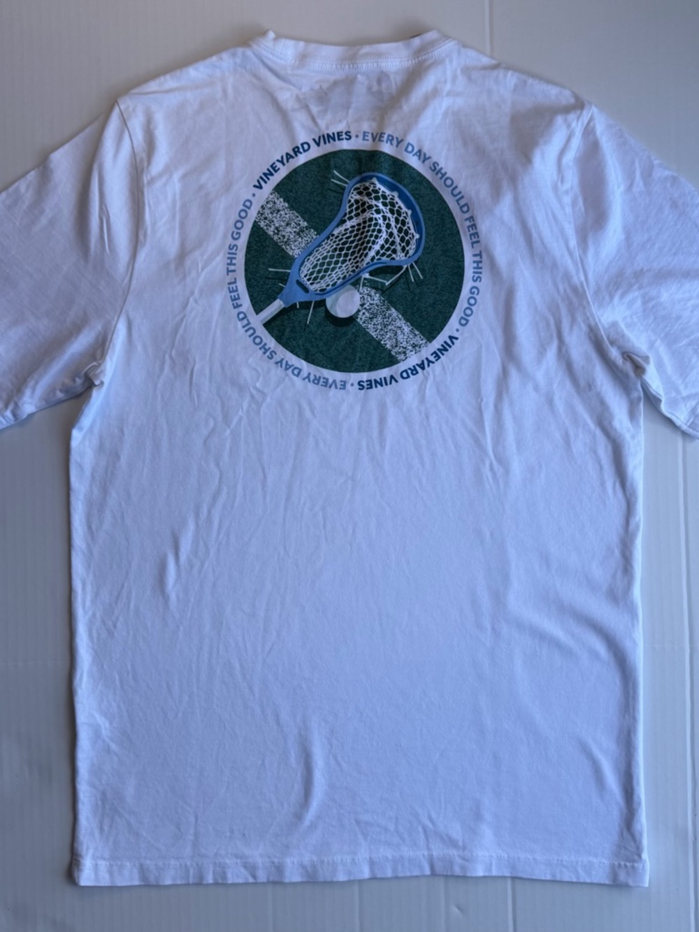 Vineyard Vines Youth XL (18) Lacrosse Pocket Tee White New w/ Flaw